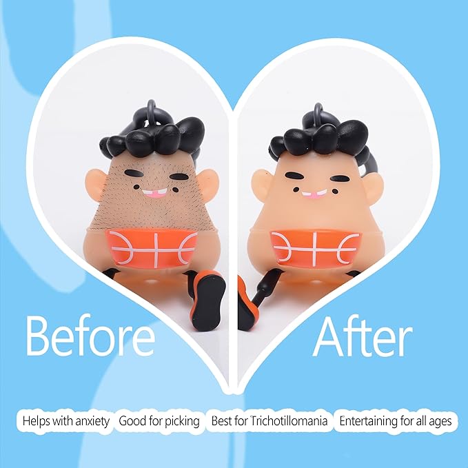 JumpJump Fun Hair Pulling Trichotillomania Pop Fidget Toys,Gag Stress Relief Toy Hair Pulling,Anti Anxiety Toys and Venting Novelty Toys for 14+ Ages and Adults Birthday Party Favors