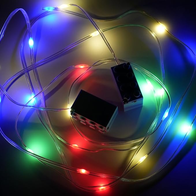 Lights Cable LED Lighting Kit Building Blocks Set, Light Up Bricks Accessories DIY Decoration Toys, Compatible with Major Brands