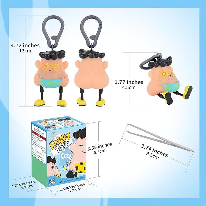 Sunshine Fun Hair Pulling Fidget Toy,Trichotillomania Pop Fidget Toys,Gag Novelty, Stress Relief Hair Pulling,Anti Anxiety Venting Novelty for 14+ Ages and Adults Birthday Party Favors