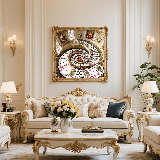 Jigsaw Puzzles for Adults 1024 Pieces - Challenging Fun Puzzles Stunning Art Wall Decor, Gift for Adult Puzzle Lovers, Family Game, Spiral Staircase Z0812