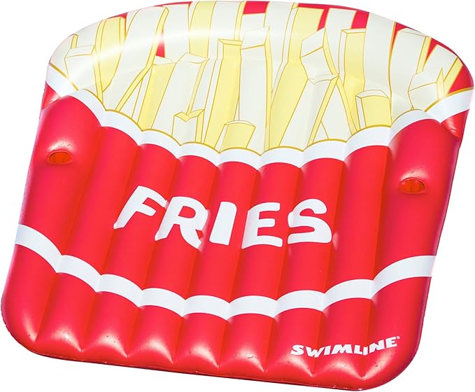 SWIMLINE ORIGINAL French Fries Pool Float – Durable Vinyl Lounger for Adults & Teens – Fun Pool Float for Lake, Beach, or Backyard – Easy to Inflate and Store