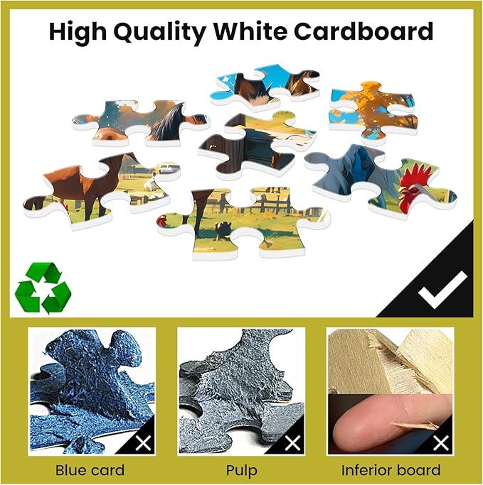 500 Pieces Puzzles for Adult Jigsaw Puzzle 500 Piece Elderly Puzzle Dog Farm Puzzle Gift for Mom Dad Family Friend Family Activity Games Home Decor Wall Art 20.5x15IN