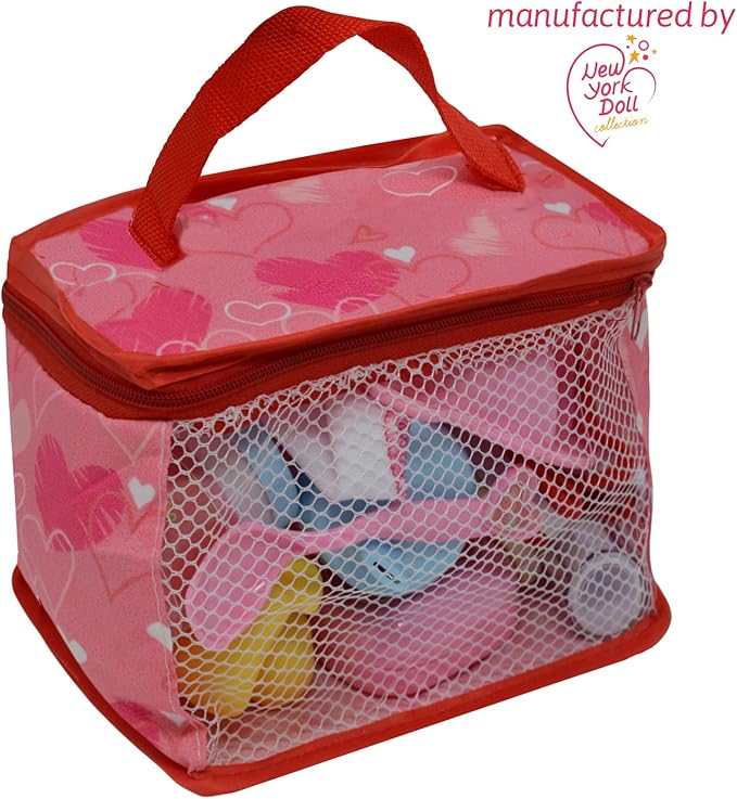 The New York Doll Collection Baby Doll Feeding & Caring Accessory Set in Zippered Carrying Case