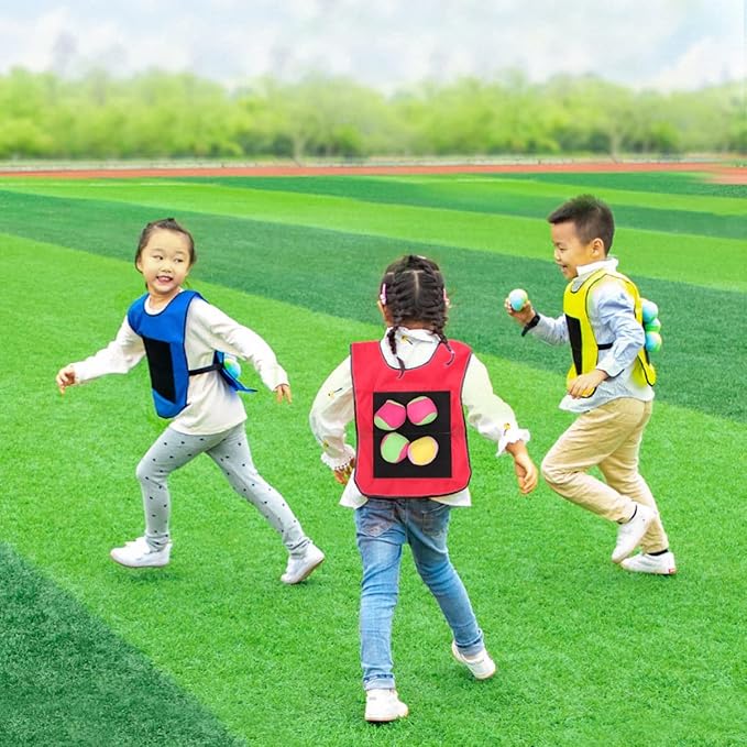 Toyvian Dodgeball Game Vests Sticky Vests Set Game Sticky Ball Random Color