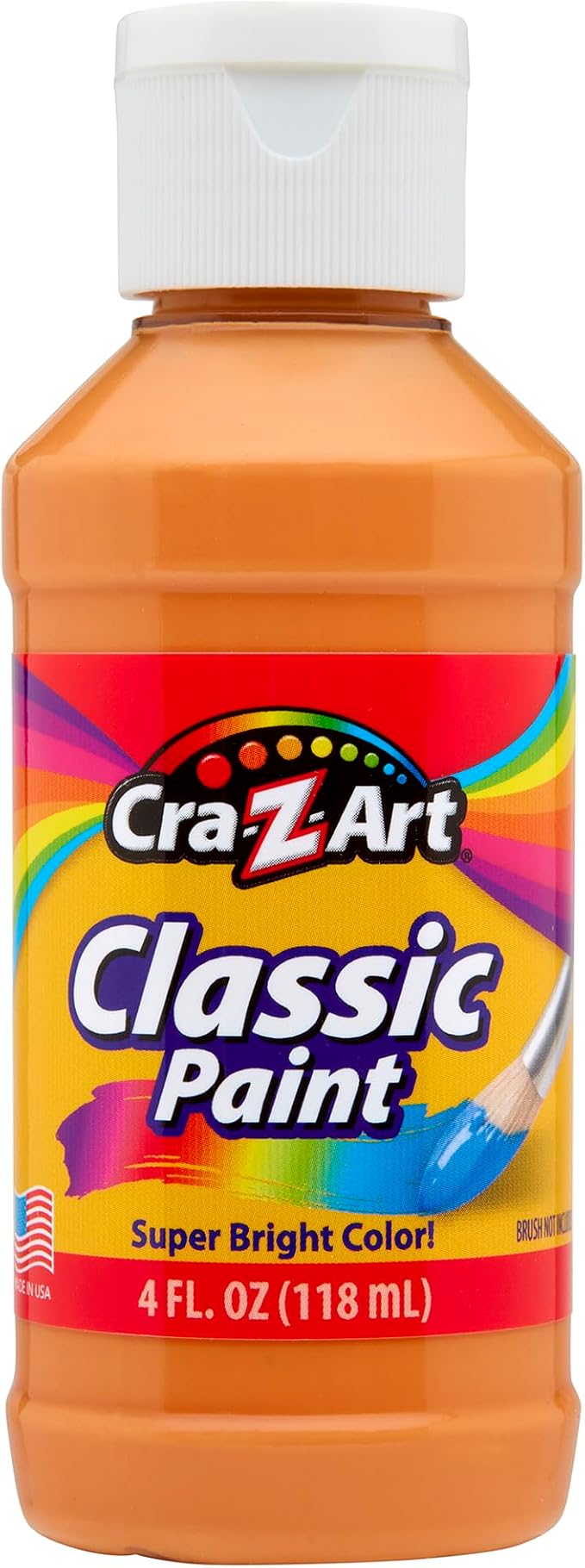Cra-Z-Art Classic Washable Paint 4oz 8ct Pastels, Vibrant Colors for Arts & Crafts, School Projects, Creative Play & More! Made in USA