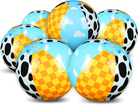 12 Pack Toy Inspire Game Themed Beach Ball for Kids 7.87" Bulk for Summer Pool and Beach Game Gifts Two Infinity and Beyond Birthday Party Supplies End of the Year Class Decoration Favor