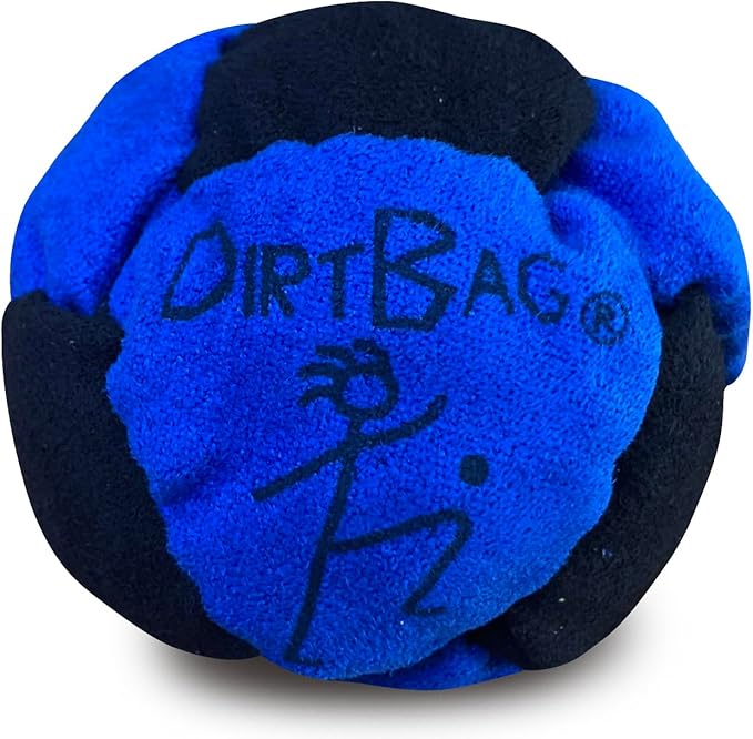 DIRTBAG All Star Footbag 3 Pack with Pouch, 100% Handmade, Premium Quality, Bright Vivid Colors, Signature Carry Bag