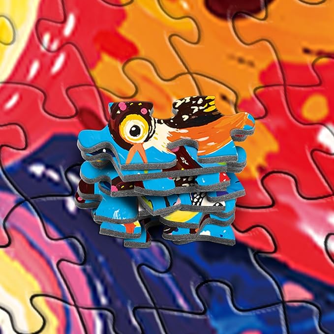 Rocorose Owl Jigsaw Puzzles for Adults 1000 Pieces, Colorful Habitat for Owls Puzzle Bird Nature Animal Challenging Puzzles for Game Nights Home Decor