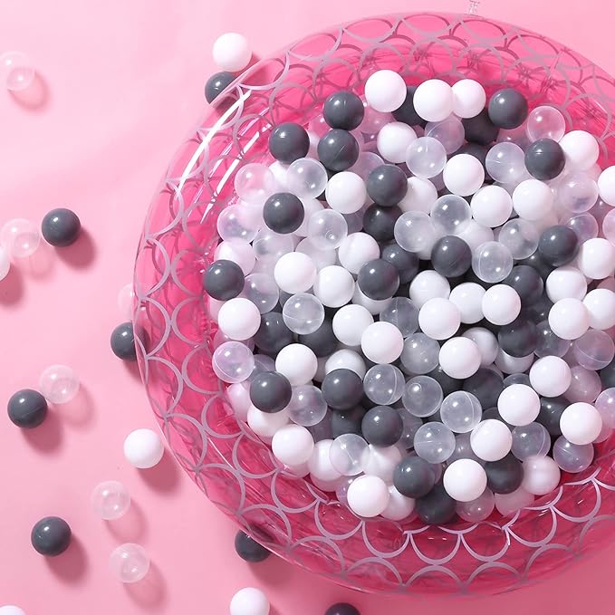 GOGOSO Ball Pit Balls for Toddlers Kids Plastic Balls for Ball-Pit Playpen Pool Baby Play Pastel BPA-Free Non Toxic Play Pastel Crush Proof Bal 50 100 200 500 1000 Count