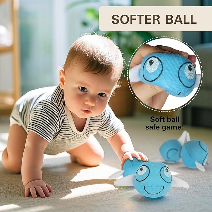 Waterproof Toss and Catch Ball Set for Kids Ages 3–8 – Soft & Safe Paddle Game with Cute Shark Design – Ideal for Beach, Pool, Bathtub, and Backyard Summer Fun