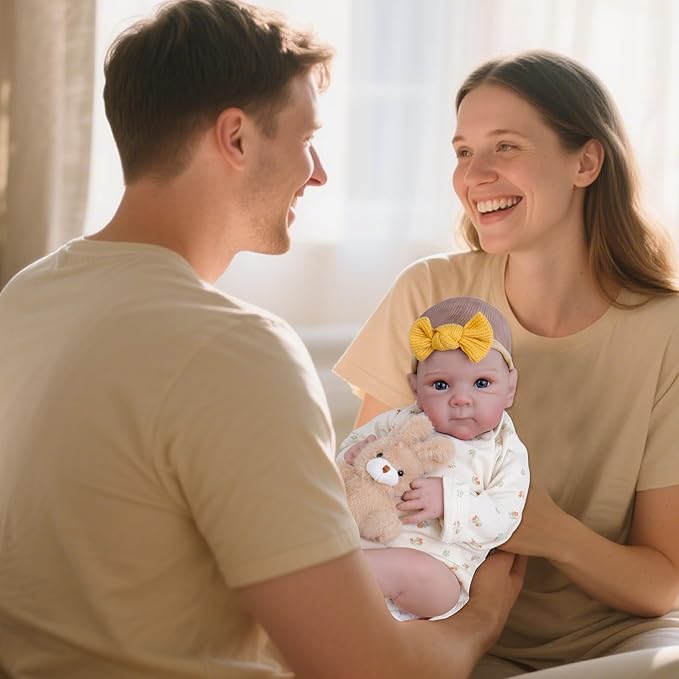 Milidool Realistic Reborn Baby Dolls - 20 Inch Cute Lifelike Real Life Baby Dolls Newborn Baby Dolls Girl Soft Cloth Body with Accessories for 3+ Year Old Girls Gifts