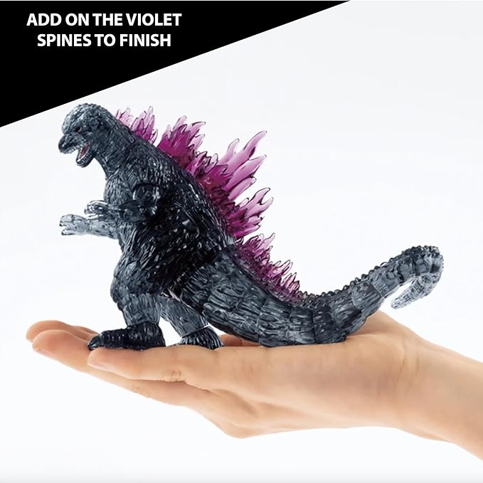 Bepuzzled, Godzilla Ultra Deluxe 3D Crystal Puzzle, for Godzilla Lovers, Collectors and Puzzlers Ages 12 and Up