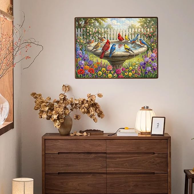 4-Pack 500 Piece Puzzles for Adults, Funny Dogs Cats Birds Flowers Jigsaw Puzzles for Adults 500 Pieces, Fun Challenging Jigsaw Puzzles 500 Pieces for Adults Gift for Family and Friends