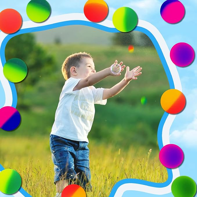 50Pcs 32mm Bouncy Balls for Kids,Rubber High Bouncy Balls,Bright Assorted Multicolor Bouncing Balls for Boys Girls,Kids Party Favors Gifts,School Carnival Prizes