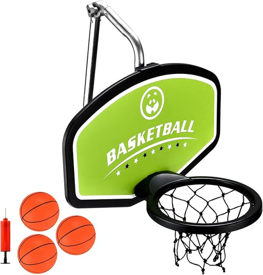 Trampoline Basketball Hoop, with Pump and Mini Balls, Easy to Assemble Sturdy for Dunk Fit, Waterproof, Accessory of Trampoline