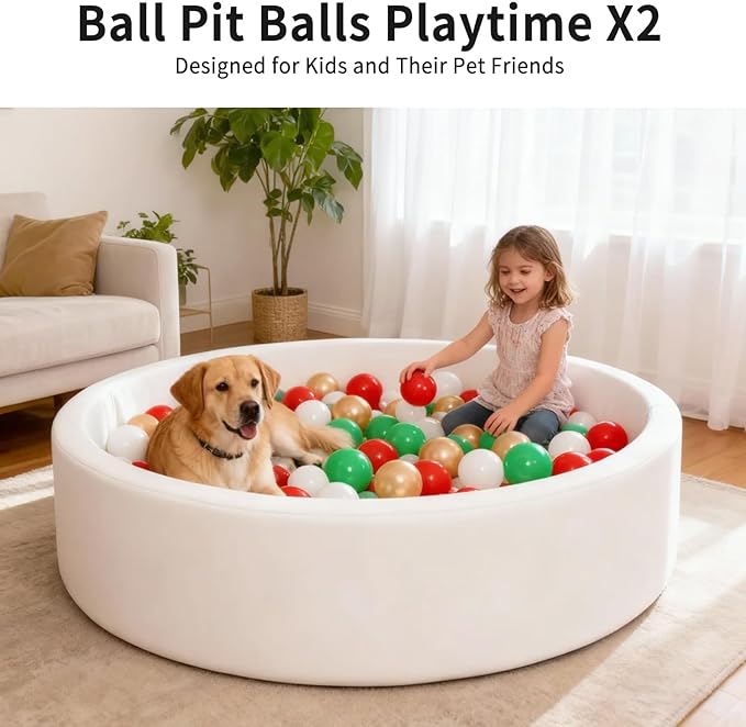 STARBOLO Ball Pit Balls for Toddlers Pack of 100 200 500 - BPA&Phthalate Free Non-Toxic Crush Proof Soft Plastic Balls for 1-5Years Old Toddlers Girl Kids Birthday Pool Playpen Tent Party