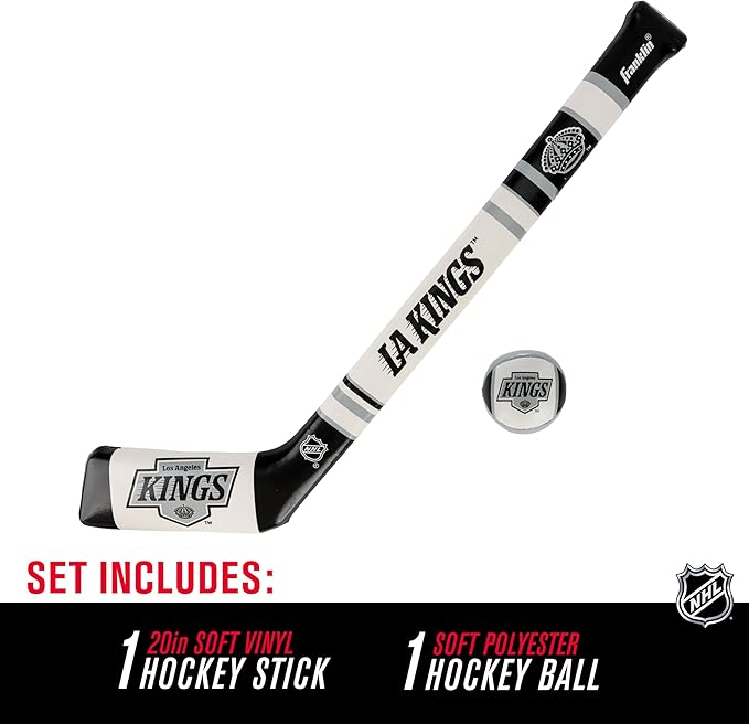 Franklin Sports NHL Team Mini Soft Hockey Stick Set - NHL Team Soft Foam Mini Hockey Stick and Ball - Great Toy for Kids