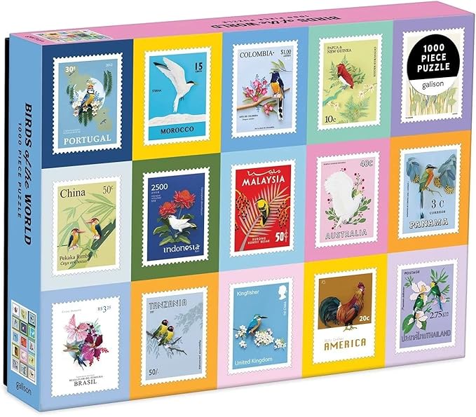 Galison Birds of The World Puzzle, 1000 Pieces, 27” x 20'' – Jigsaw Puzzle Featuring Artwork from Diana Beltrán Herrera – Thick, Sturdy Pieces, Challenging Family Activity, Makes a Great Gift