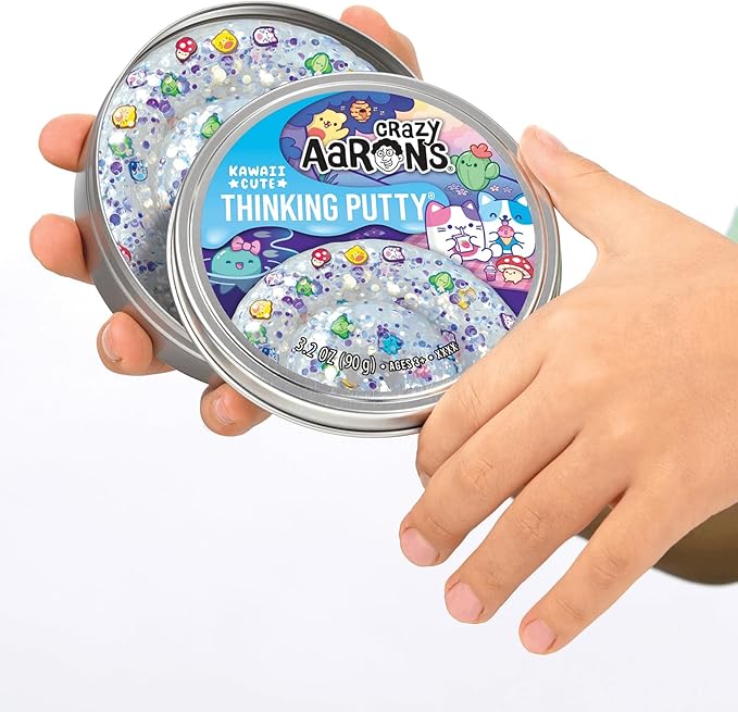 Crazy Aaron's Thinking Putty® - Kawaii Cute - See-Through Sensory Putty for Kids and Grown ups in a 4" Tin - Creative and Endless Fun, Stress Relief Therapy Toys, Never Dries Out - Made in USA