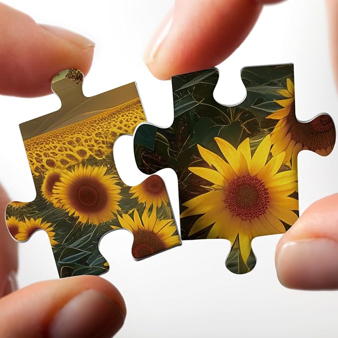 Sun and Life Puzzle 1000 Piece for Adult, Nature Flower Landscape Jigsaw Puzzles, Plant Pretty Scenic Puzzle