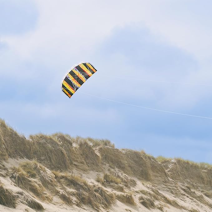 In the Breeze Tie Dye Sport Kite - Dual Line Stunt Parafoil - Includes Braided Kite Line and Bag - Easy to Fly,62" W x 27" H,3081