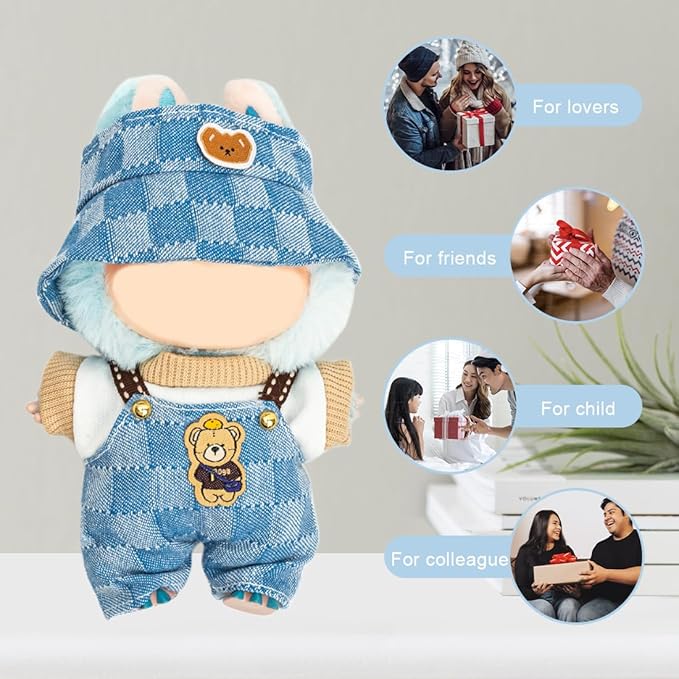 Clothes for Lububu 17cm Dolls(NO Doll) Outfit with Accessories Suit Cute Stylish Dress Up Set Easter Gifts