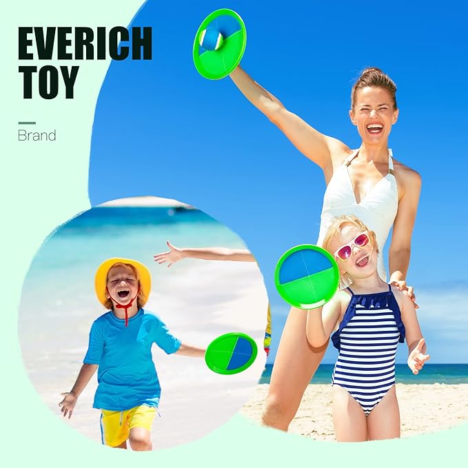 EVERICH TOY Upgraded Toss and Catch Ball Game Set, Easter Basket Stuffers Outdoor Games for Kids Toys, Beach Pool Toys Outside Family Yard Games Easter Gifts for Boys Girls 3 4 5 6 7 8-12 Years Old