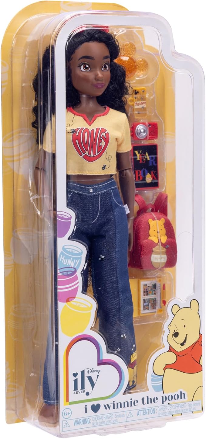 Disney ILY 4ever Fashion Dolls, Inspired by Winnie the Pooh 11.5" Tall with 13 Points of Articulation, Glittery Mickey Ring Included for You!