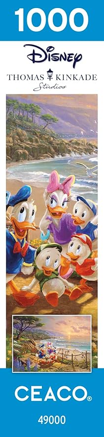 1000PC Thomas Kinkade Disney Dreams: A Ducky Day, Donald and Daisy