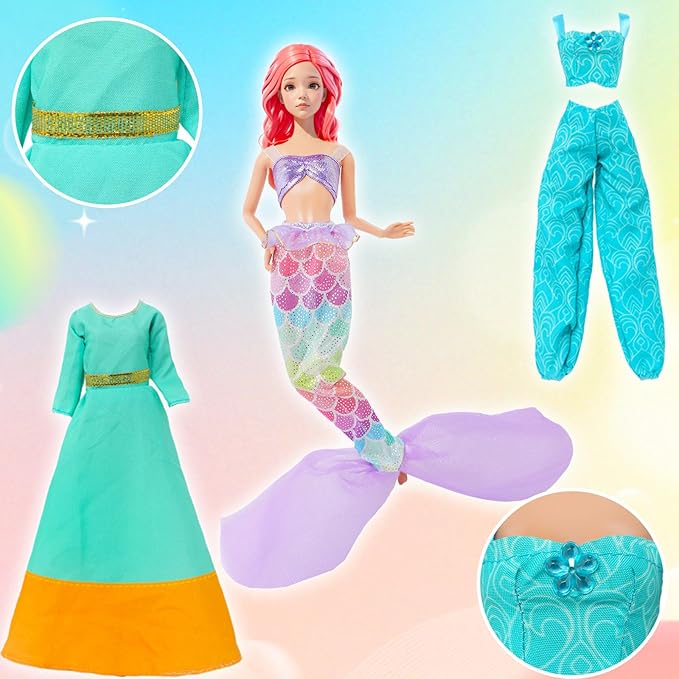 8 Sets Different Princess Costume Dresses for 11.5 inch Girl Doll Clothes Accessories