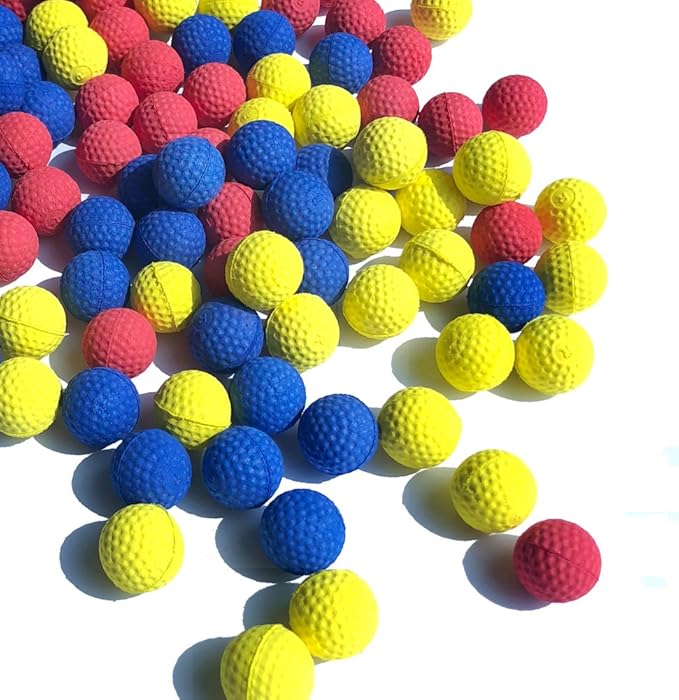 Taken All Rival 100-Round Refill Pack, Replace Round Balls Foam Bullet Balls for Children Kids Toy Guns. (Mix Color)