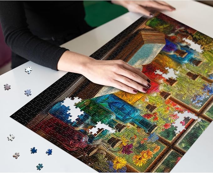 Flower Puzzles for Adults 1000 Pieces, Colorful Bottles Wildflower Puzzle, Beautiful Plant Floral Art Theme for Wall Decor