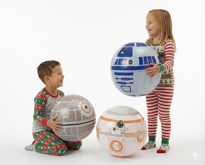 NINOSTAR Large Play Balls Set of 3 - Fun Indoor and Outdoor Gift, Size 14 Inches - Can Use for Play/Room Decor/Party Decor/Pool Inflatable Water Toys