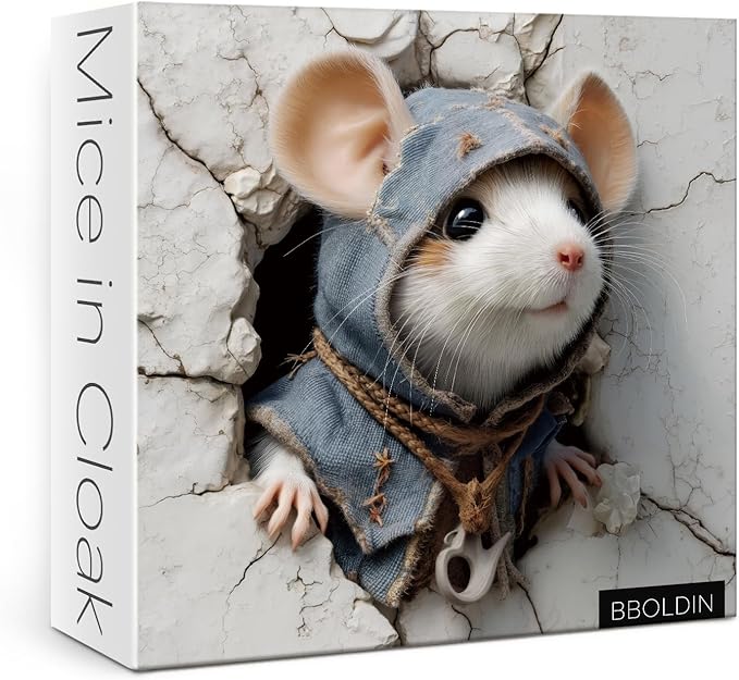 Funny Mouse Puzzles for Adults 1000 Pieces, Cute Animal Art Jigsaw Puzzles, Cool Mice Puzzles