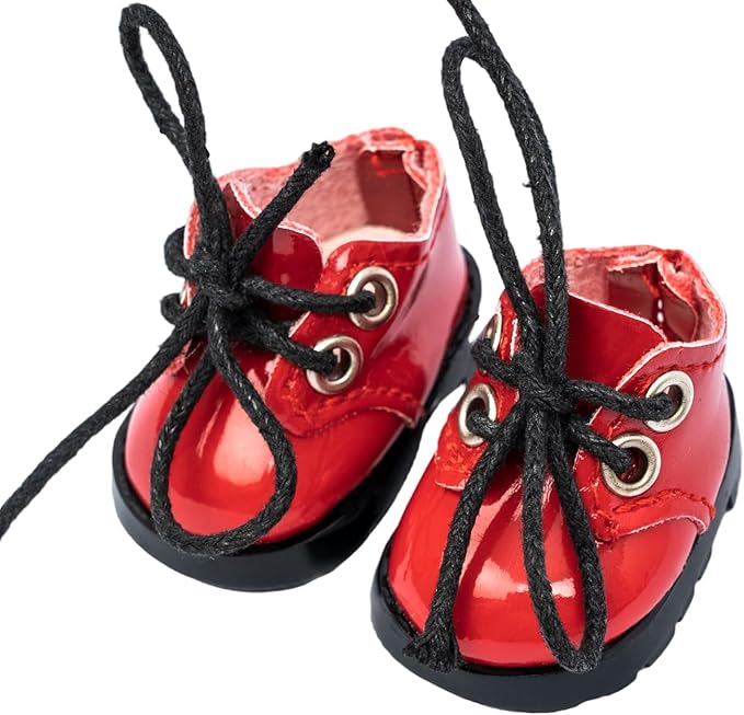15-17cm Doll Shoes for 15-17cm Doll Boots, 6.7 inch Doll Shoes Accessories (red)