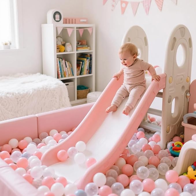 STARBOLO Ball Pit Balls for Toddlers Pack of 100 200 500 - BPA&Phthalate Free Non-Toxic Crush Proof Soft Plastic Balls for 1-5Years Old Toddlers Girl Kids Birthday Pool Playpen Tent Party
