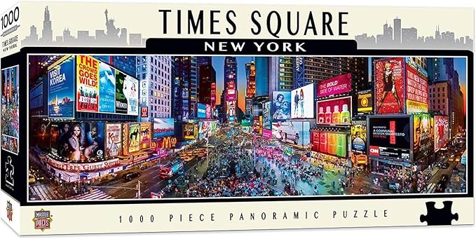 MasterPieces Cityscape Panoramics 1000 Puzzles Collection - Times Square Panoramic 1000 Piece Jigsaw Puzzle