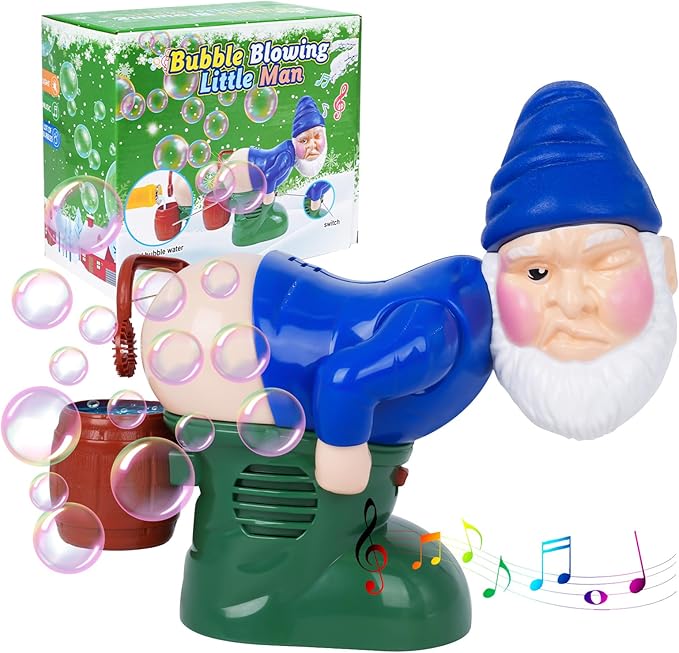 Santa Bubble Butt Blower, Santa Claus Farting Bubble Machine, Funny Automatic Blowing Blower with Music Flashing Lights Colorful Bubbles, Christmas Stocking Stuffers Gift for Kids