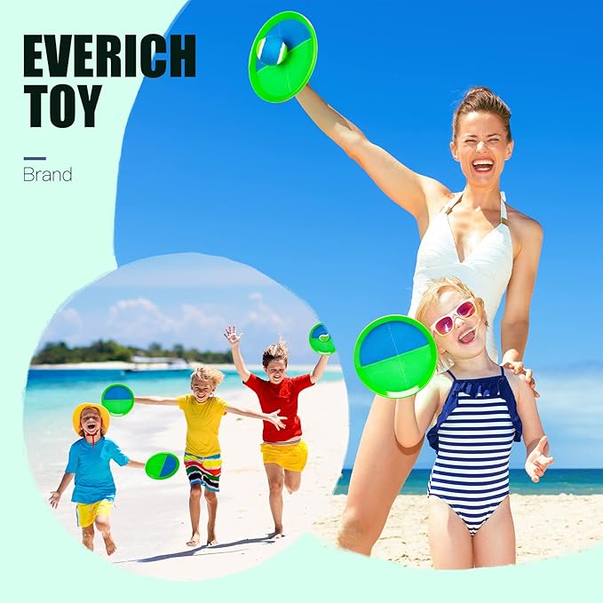 EVERICH TOY Upgraded Toss and Catch Ball Game Set, Easter Basket Stuffers Outdoor Games for Kids Toys, Beach Pool Toys Outside Family Yard Games Easter Gifts for Boys Girls 3 4 5 6 7 8-12 Years Old