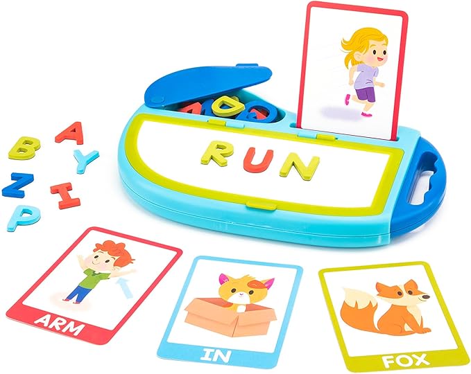 Educational Insights AlphaMagnets GO! Spelling Activity Set - Magnetic Letter Board, Toddler ABC Magnets for Alphabet Learning and Reading Games, Letter Recognition for Preschoolers, Ages 4 and up