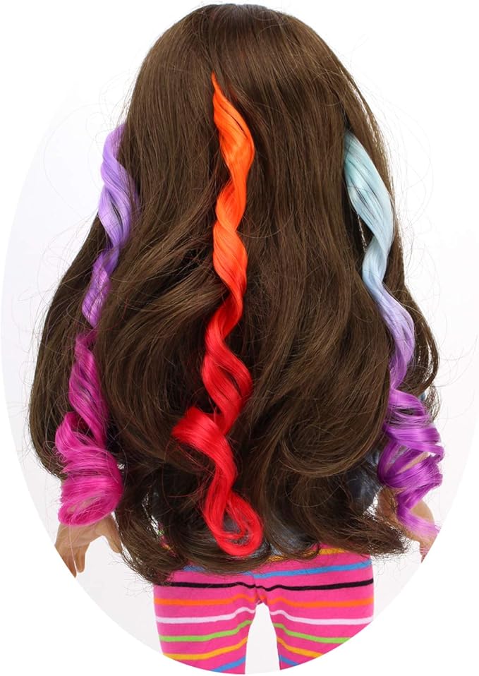 Sophia's 18 Inch Doll Complete 36 Piece Hair Salon Set with Styling Tools, Hair Ties, Brush, Mirror, Blow Dryer, Salon Cape and Hair Extensions Set, Pink/Purple