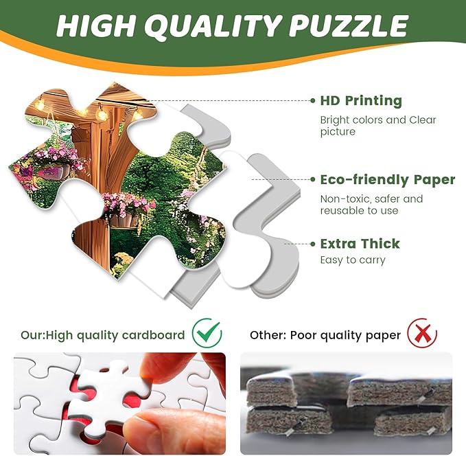 300 Pieces Puzzles for Adults | Manor Cat Jigsaw Puzzles 300 Piece for Children Adults Seniors | Sturdy,Safe Large Piece Puzzle | Engaging & Educational Toys Great Gift for Boys Girls 20.5 x 15 in