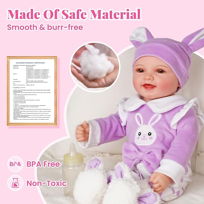 BABESIDE Baby Dolls Twins - 17'' Cute Soft Body Realistic Newborn Twin Dolls Real Life Baby Girl and Boy with Accessories 3+ Year Old Kids Gifts, Pretend Play, Collection