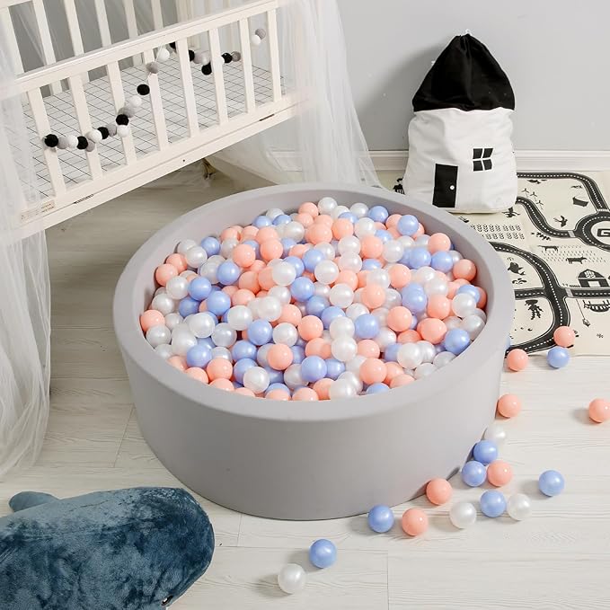 GOGOSO Ball Pit Balls for Toddlers Kids Plastic Balls for Ball-Pit Playpen Pool Baby Play Pastel BPA-Free Non Toxic Play Pastel Crush Proof Bal 50 100 200 500 1000 Count