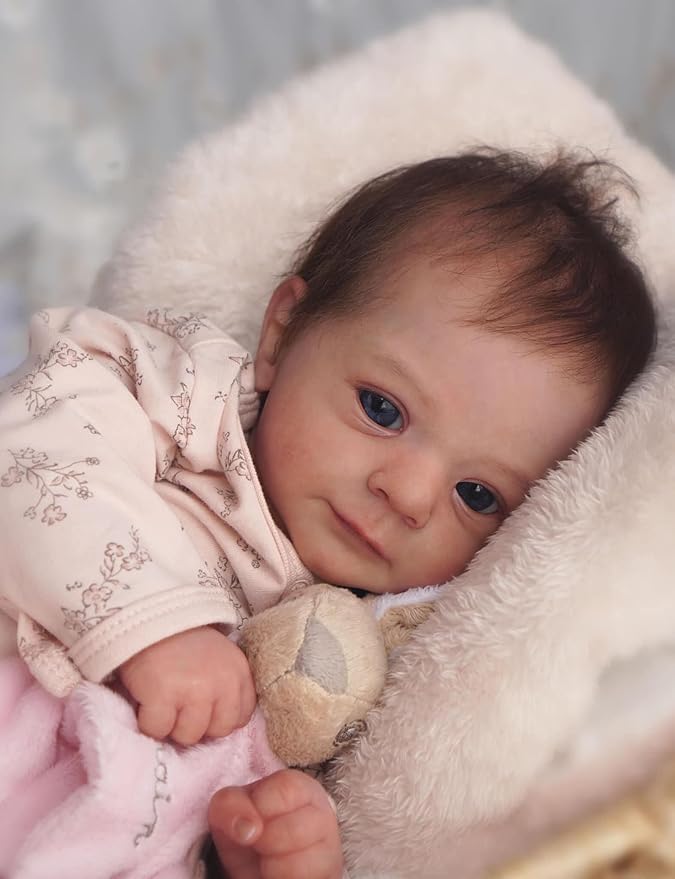 Reborn Baby Dolls - 19-inch Cute Soft Vinyl Realistic Baby Doll Real Life Baby Dolls with Complete Accessories Gift Box for 3+ Year Old Girls Kids