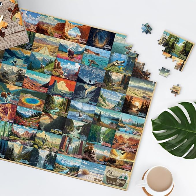 SHOXREM 1000 Pieces National Parks Jigsaw Puzzle - Vintage National Parks Puzzle for Adults, Perfect for Nature Lovers