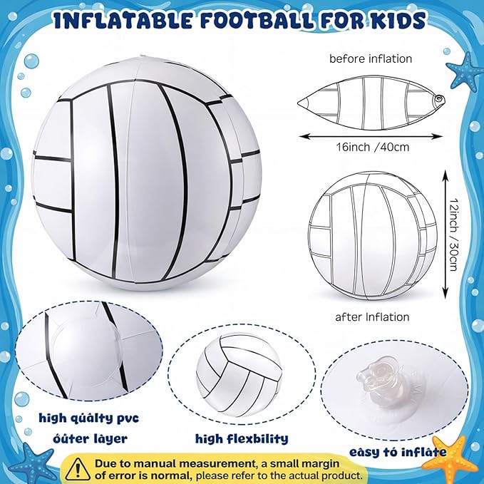 Chivao 12 Pack 16 Inch Volleyball Beach Ball Inflatable Beach Ball Giant Pool Toys Blow up Swimming Pool Water Toys for Summer Indoor Outdoor Water Games Themed Birthdays Party Favor