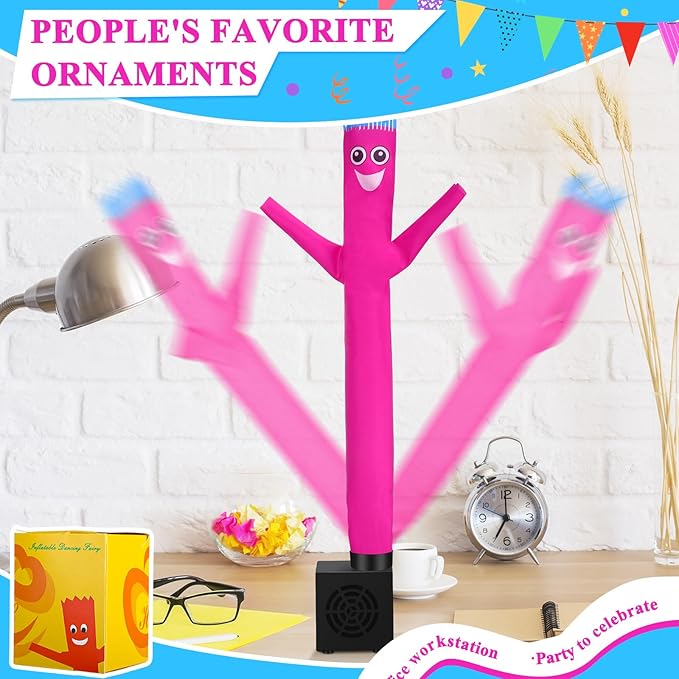 Poen Easter Gifts for Kids Mini Wacky Waving Inflatable Tube Guy with Blower Gag Toy Gift Inflatable Tube Man Birthday Desktop Decor Dancing Blow up Man for Office Party Decor(Surprise)