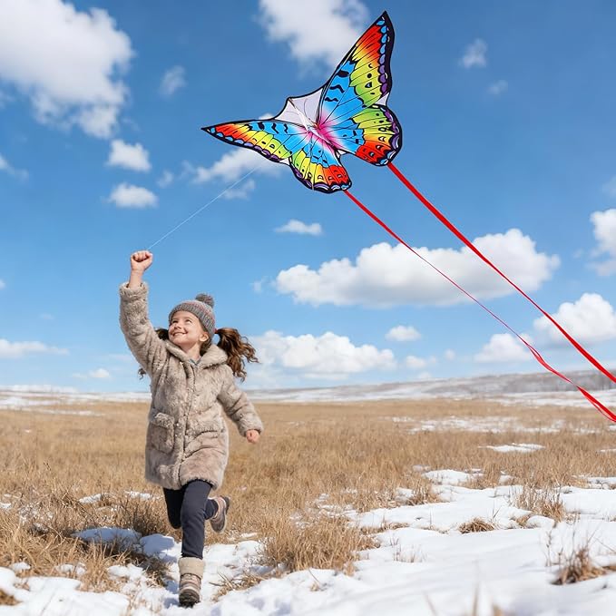Large Octopus Kites for Kids & Adults,Big Kite for Beginners, Kites for Kids Ages 4-8,Outdoors Activities with Line and Handle