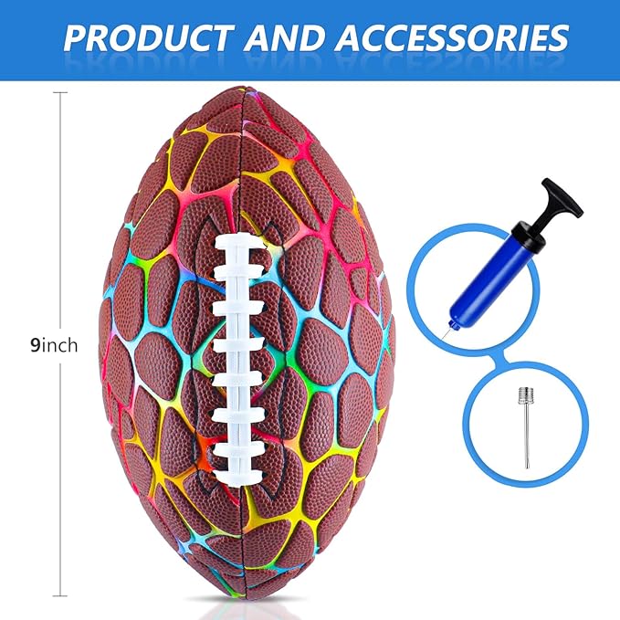 Jasonwell Pool Beach Water Football - Strong Grip Waterproof Football for All-Weather Play Pool Toys Beach Games Outdoor Sports Lake Toy Christmas Birthday Gifts for Kids Boys Teens Adults